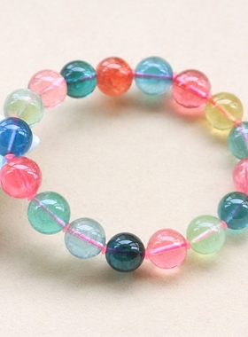 ◆海兰珠◆店主珍爱！清雅色—— 甄选彩色碧玺11-11.9mm圆珠手链