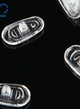 眼镜配件螺丝式防滑气囊卡扣插扣式鼻托眼睛鼻垫硅胶无螺丝8189腿