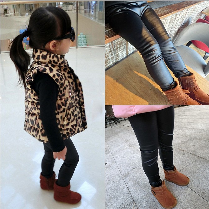 Pantalon fille en cuir - Ref 2064042 Image 3