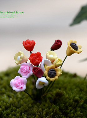 diy苔藓微景观马蹄莲小摆件