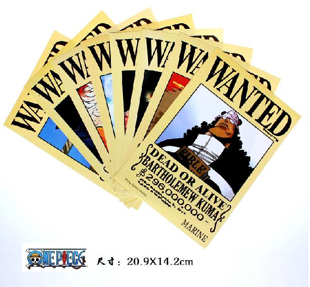 【gd漫玩社】海贼王 七武海 通缉令 小海报 暴君熊 女帝 鹰眼 8款