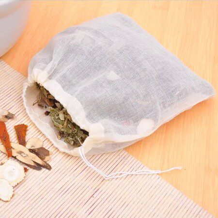 10*15cm棉质中药隔渣煲汤袋鱼卤料香包泡脚足浴袋过滤袋 10个装