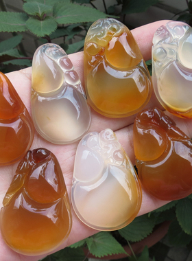 冰彩玉髓玛瑙葫芦福瓜礼品吊坠