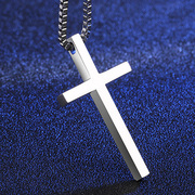 Wing Immanuel couples cross necklace 925 Silver men''s jewelry ladies Birthday Jesus pendant carving