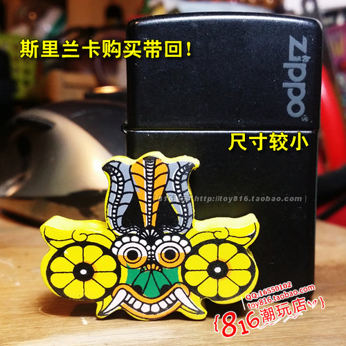 斯里兰卡当地带回神兽面具冰箱贴