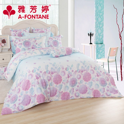 雅芳婷 春夏摩登丝床笠床罩四件套 莫代尔天丝