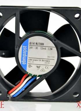全新原装德国PAPST TYP614N/2HH 6025/6CM 24V 3.0W变频器风扇