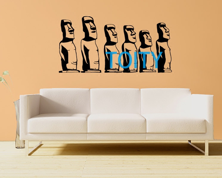 复活节岛摩艾石像贴画