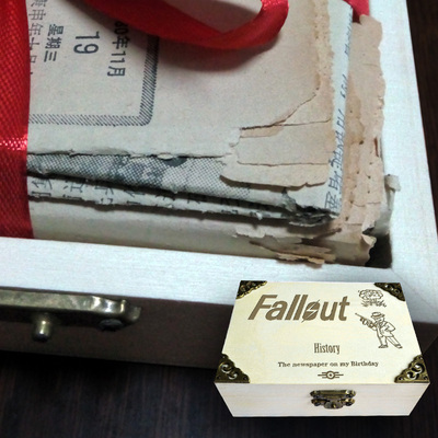 Fallout辐射周边*生日报*废土纪念日木盒*创意生日礼物*末世收藏