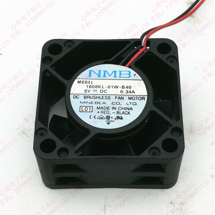 原装 NMB 1608KL-01W-B40 4020 5V 0.34A 4CM 2线 服务器散热风扇