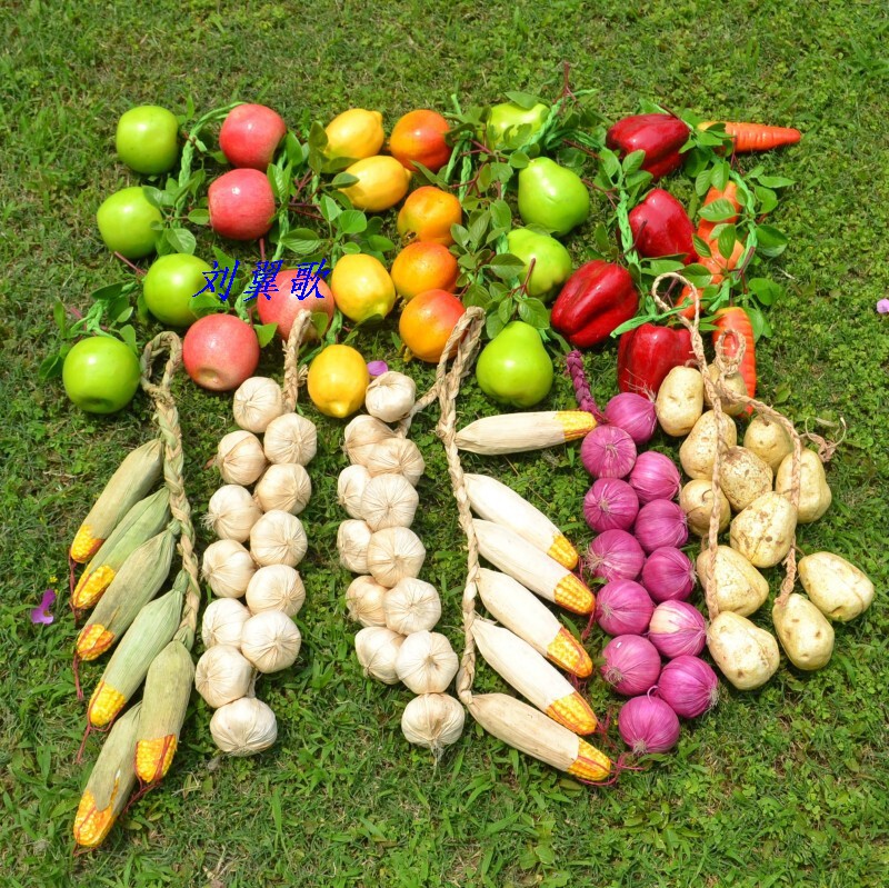 仿真水果蔬菜直销假桃子香蕉红苹果芒果农家乐餐厅幼儿园装饰饭店