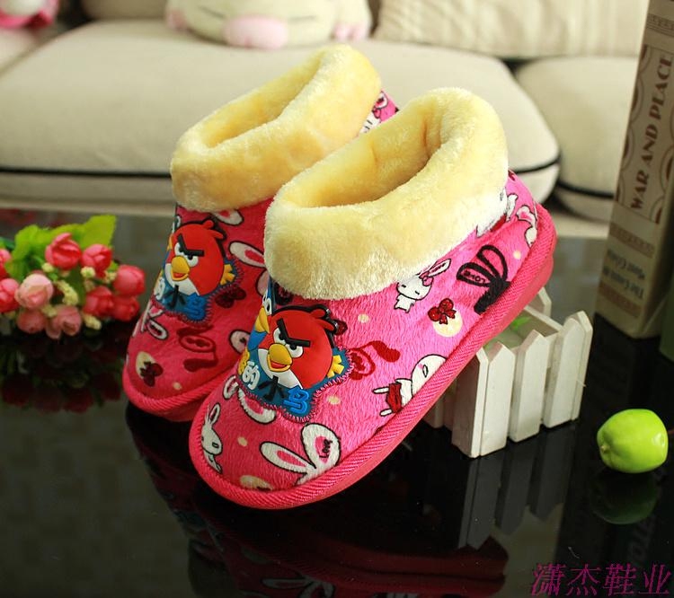 Chaussons enfants en suède pour hiver - semelle tendon - Ref 1007052 Image 4