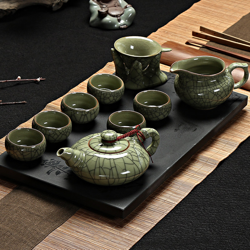 陶瓷整套哥窑功夫茶具
