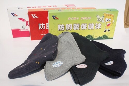 正品短筒四季常规情侣防裂干裂袜子全脚型厚薄男袜女袜防脚裂袜子
