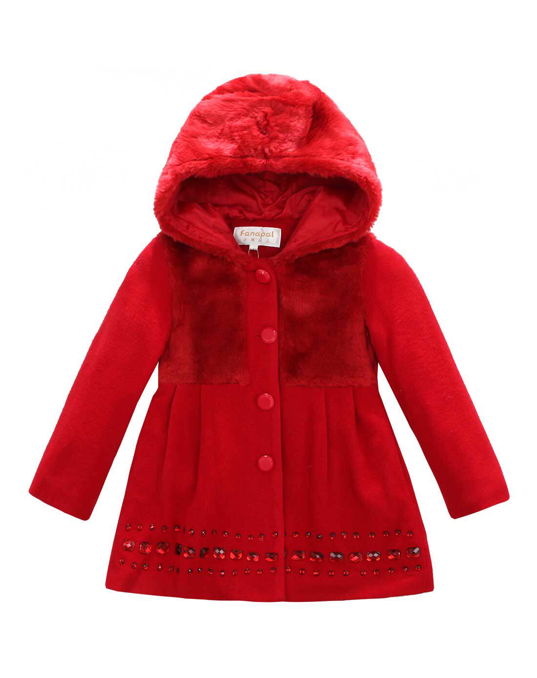 Manteau pour fille FANAPAL en laine - Ref 2162418 Image 1