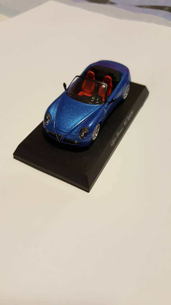 kyosho京商 1/64 alfa romeo阿尔法罗密欧 8c 限定版blue合金车模