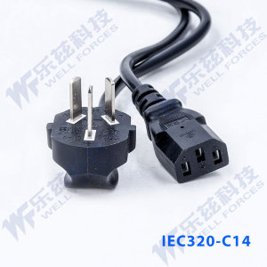 三芯AC电源输入线(3C认证 1.5米长) IEC320-C14