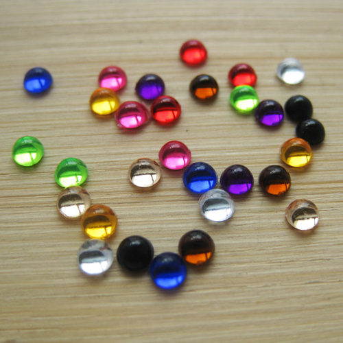 diy工艺品光面半圆宝石平底钻