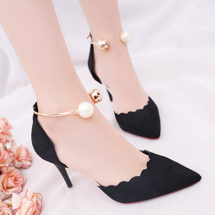 韓版百搭花邊涼鞋女夏2017新款包頭涼鞋女性感細跟貓跟單鞋女鞋子在類目 女鞋, 低幫鞋中 - 來自Buy2taobao.com提供專業的淘寶代購服務