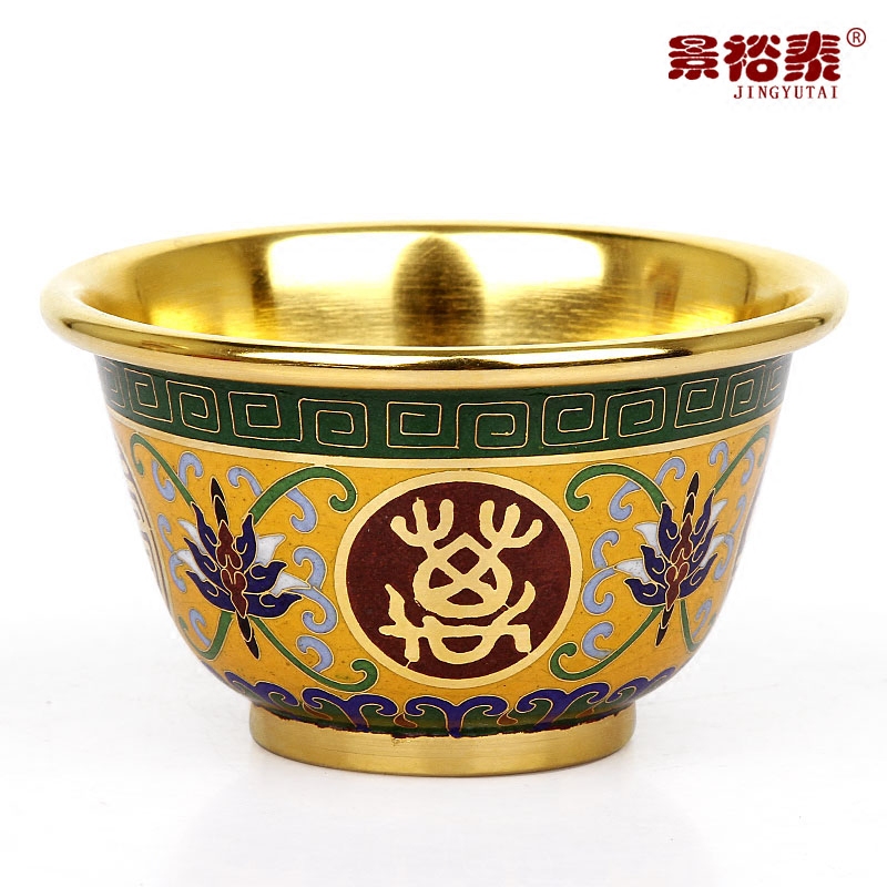 掐丝珐琅景泰蓝礼物送老人黄色