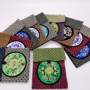 中国风云南手工艺特色斜挎包肩带背 麻布包少数民族风特色礼品物