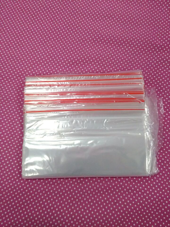 夹链自封透明袋 4*6cm透明红边骨袋 自封口5丝包装袋子现货