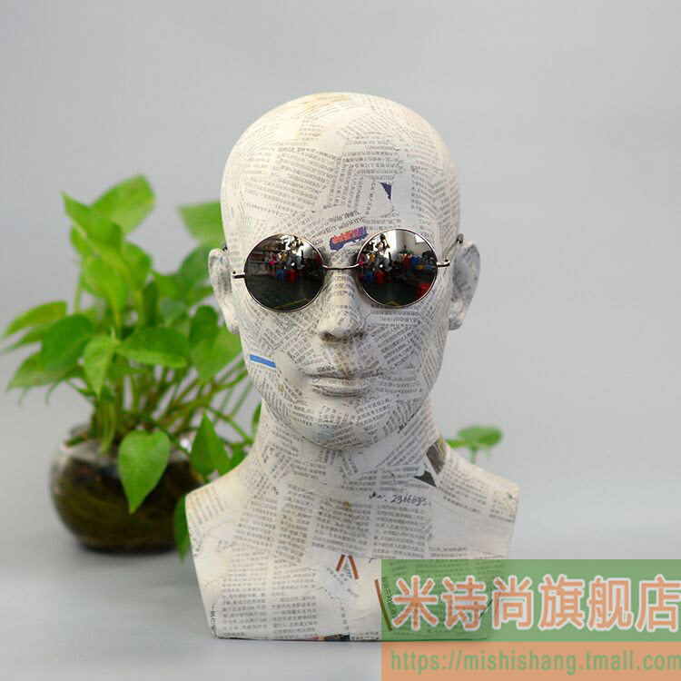 头围58cm 玻璃钢头模特 树脂vr男款头模 假人男头模 口罩模特头