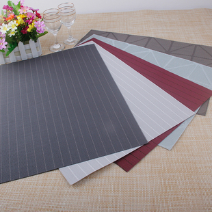 外贸PVC餐垫酒店西餐垫长方形餐桌垫盘垫隔热垫条形餐厅餐具垫