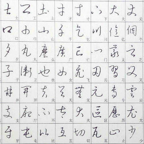 成人硬笔草书唐诗宋词