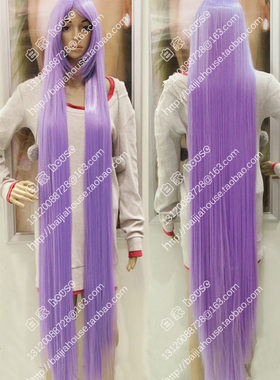 150CM冰蓝紫色 一米五长直发 动漫古装 高温丝1.5米 cosplayl假发