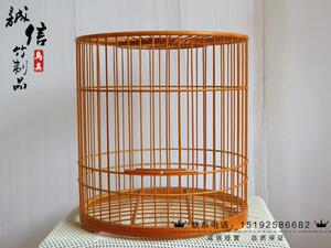 精品抛光画眉笼手工拔丝原色紫竹天津鸟竹子DIY笼圆笼九寸九寸半