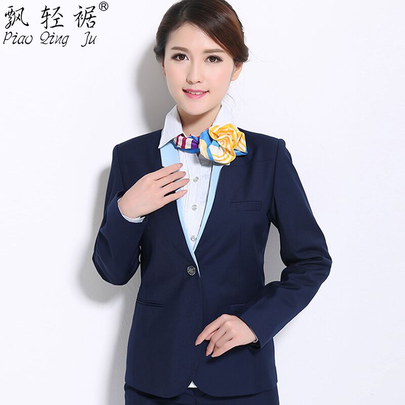 飘轻裾中国移动工作服女秋款移动公司工作服制服营业厅工装套装