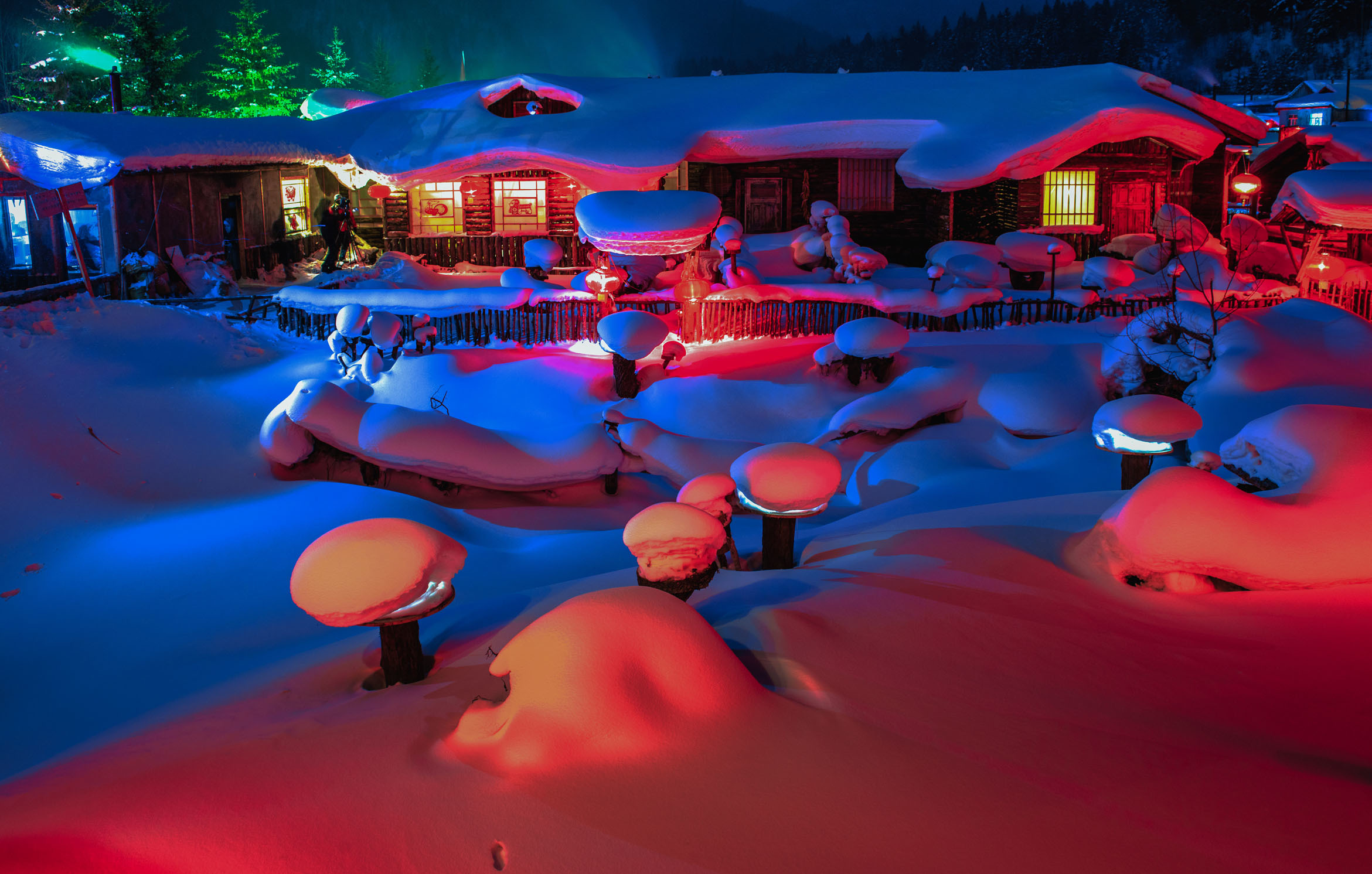 东北旅游哈尔滨雪乡旅游亚布力滑雪伏尔加庄园5天4晚