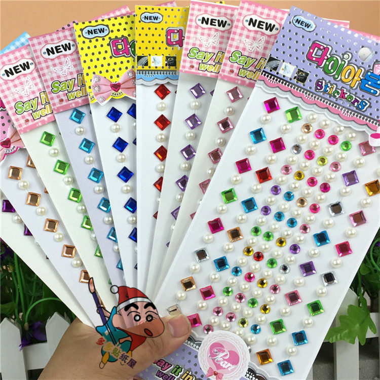 厂家直销儿童个性DIY手工粘贴钻石亚克力水晶钻方形珍珠手链|ruв категории Украшения,ювелирные изделия, Diy аксессуары, Другие diy украшения, аксессуары - от Buy2taobao.com для оказания профессиональной услуги покупки агента Taobao