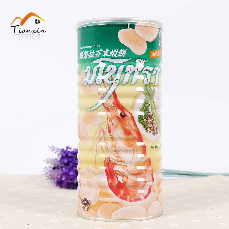 泰国进口 玛努拉香酥虾片 芥末味木薯片吓饼 休闲办公室零食品