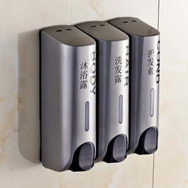 anmon三头皂液器洗手液器浴室，手动皂液盒，挂壁皂液瓶酒店皂液器