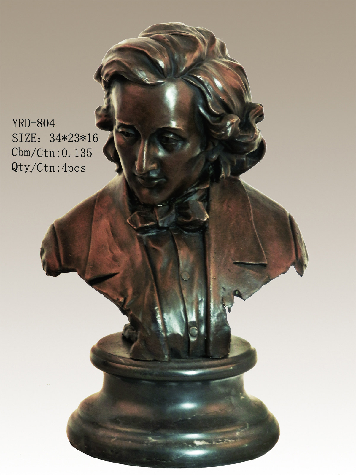 音乐家雕塑 肖邦 雕像 西洋铜雕 铜摆件  铜雕工艺品 人物铜像