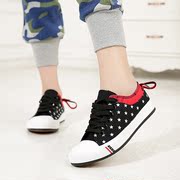 After spring of 2015, new flat-bottom low stars bow mixed colors a sweet student sneakers women