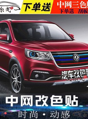 东风风行SX6中网改装贴纸CM7景逸X5S50前脸中网拉花改色膜贴色条
