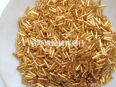 服装 diy手工玻璃管珠 4.5mm6mm9mm12mm灌银金色管珠 婚纱辅料