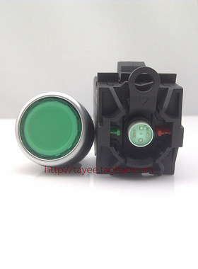 24v上海天逸22mm带灯自锁按钮LA42PSD-11自锁交替开关LED绿色