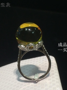 纯银锆石大尺寸活口戒指托