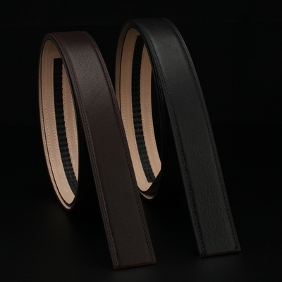 不带头双面真皮休闲风自动扣