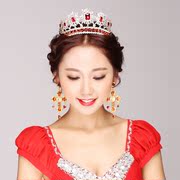 Good bi Xuan, ornaments of Baroque beauty luxury bridal tiara dress accessories Studio Crown earring set