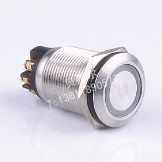 【红波按钮】HBS1GQ-11E/L(LAS1GQ-11E/L) 19mm环形带灯 金属按钮