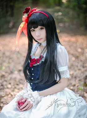 假发|cosplay 日常学院风小清新 自然黑色60cm发尾内收直发