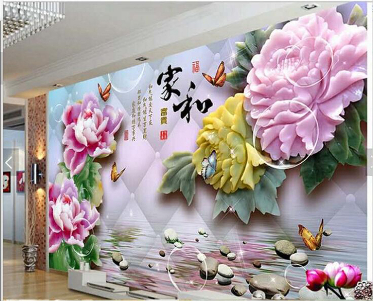 背景墙玄关过道沙发玉雕客厅电视