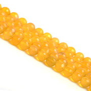 DIY handmade jewelry beaded yellow agate faceted loose beads agate accessories materials semi-finished products