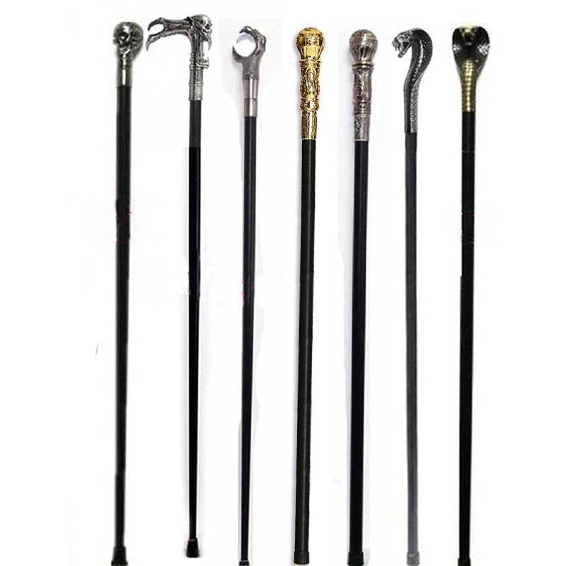 万圣节沉睡魔咒魔杖蛇头拐杖权杖国王权杖骷髅金属魔法师武器