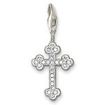 哥特式镶钻十字架吊坠-托马斯萨博外贸欧美龙虾扣DIY女首饰品配件